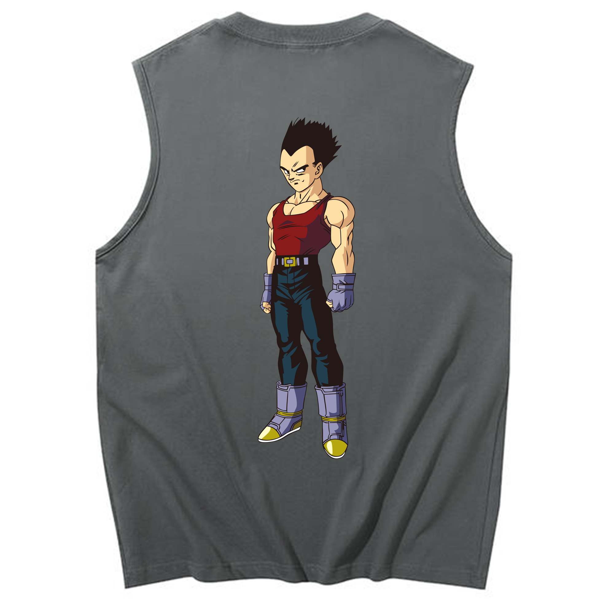 （画像用） ドラゴンボール ベジータ四世（Bejīta Yonsei）DRAGON BALL Vegeta IV コットン100％タンクトップ（背面プリント）